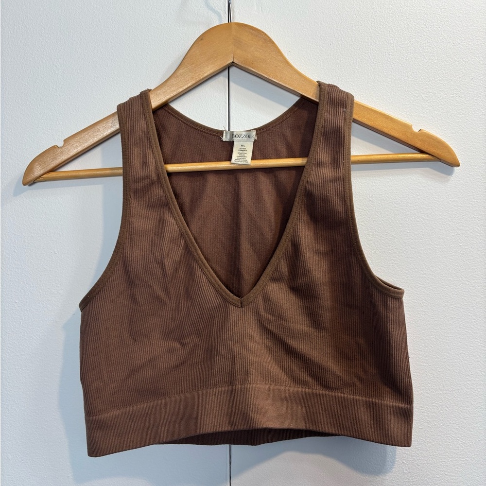 light brown tank top